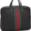 Miniature : Sac Gucci Pre-Loved Web Briefcase en Toile Techno Noire – Élégance Professi