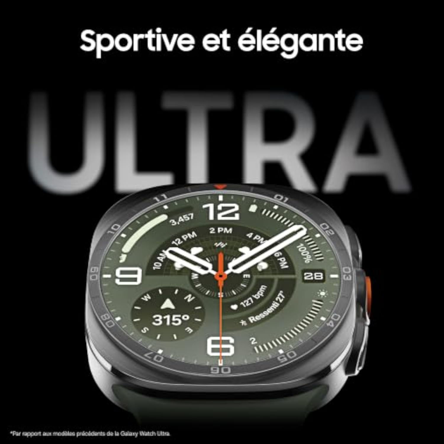 Samsung Galaxy Watch Ultra2 titane – montre connectée sport