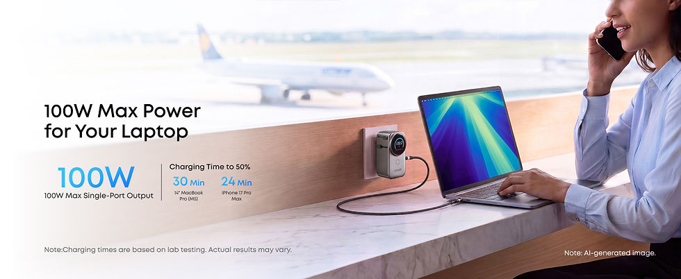 Thumbnail: Anker Nano Universal Charger 100W laptop power graphic