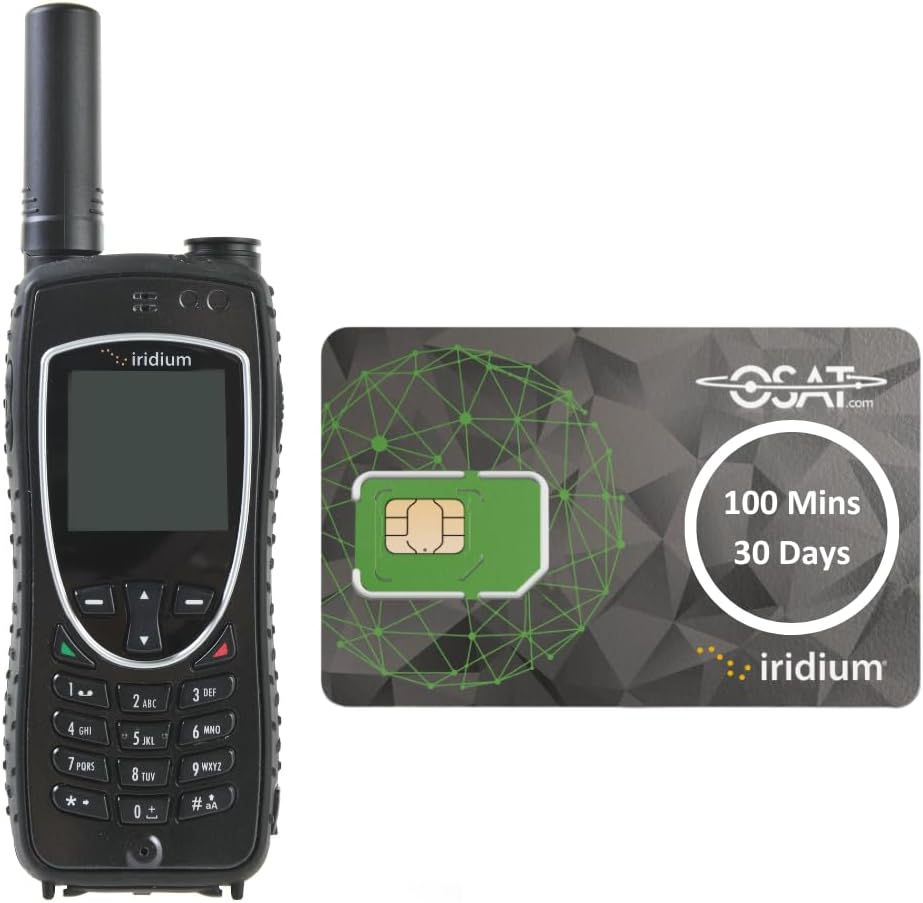 Iridium Extreme 9575 satellite phone with a 100-minute, 30-day SIM card