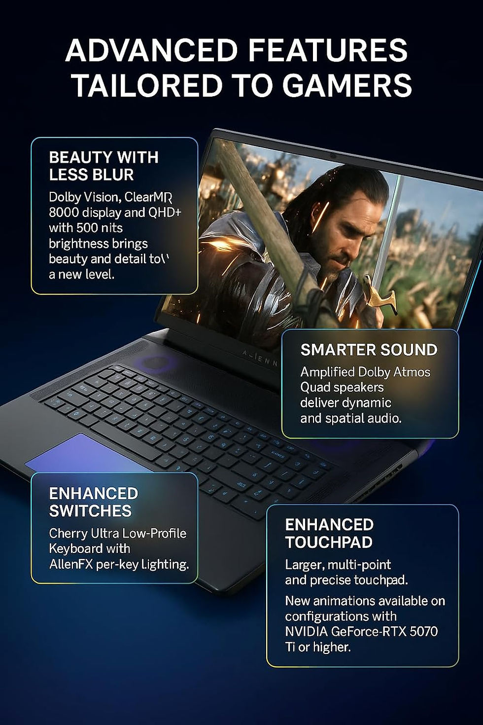 alienware area 51 18 rtx 5080 audio video gaming