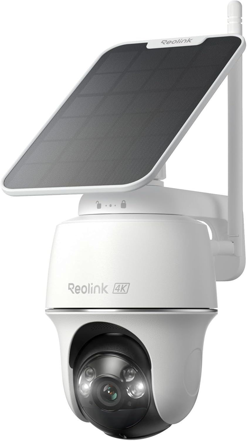 Caméra extérieure Reolink Argus PT Ultra avec panneau solaire