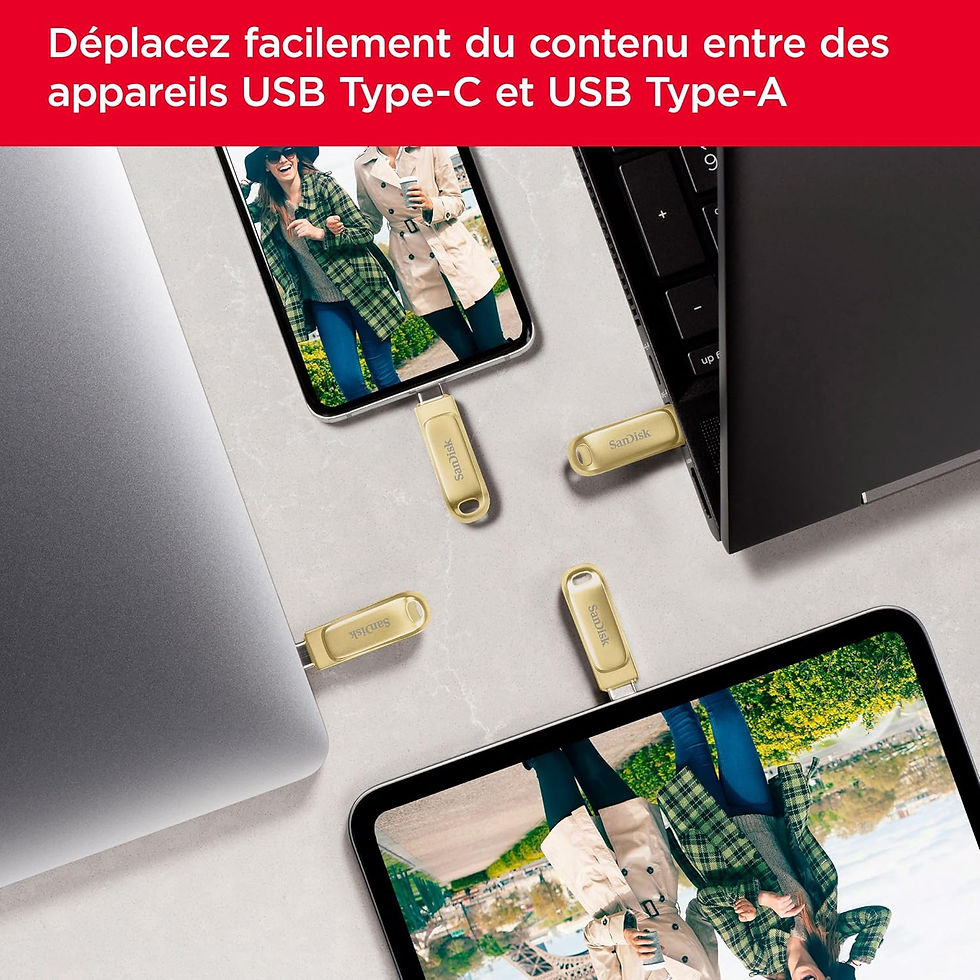 Thumbnail: SanDisk Ultra Dual Drive Go 128 Go – Clé USB-C/USB-A 400 Mo/s pour Android, 