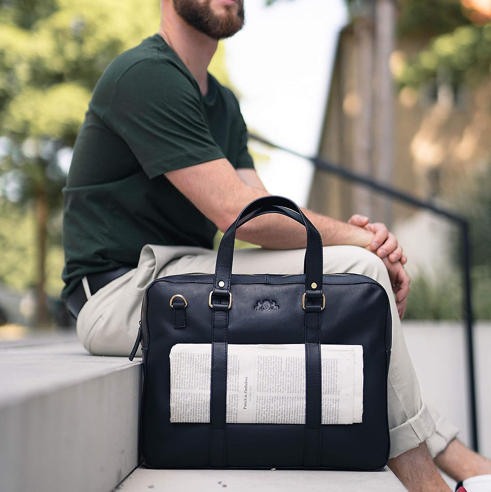 Miniature : SID & VAIN Sac bandoulière Ordinateur Maguire | Compartiment 15" Laptop Cuir v
