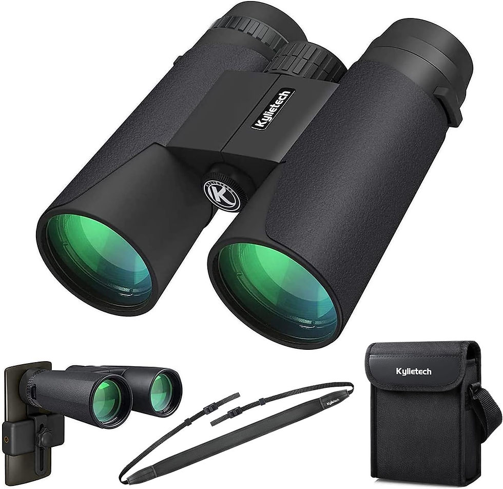 Jumelles Kylietech 12×42 avec étui, sangle et accessoires