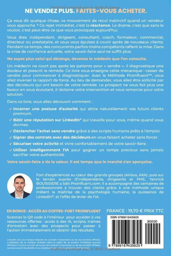 Thumbnail: Quatrième de couverture du livre Vendre sans vendre