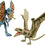 Miniature : Jurrasic World Dino Dilophosaurus & Dimorphodon Figures, 2 Pack