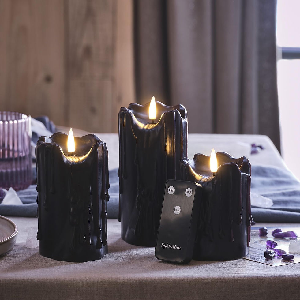 Miniature : Lights4fun TruGlow® Lot de 3 Bougies sans Flamme à LED Blanc Chaud à Piles e
