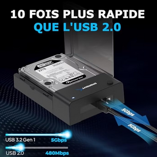 Boîtier disque dur externe 3.5 USB 3.0 Sabrent rapide 5Gbps