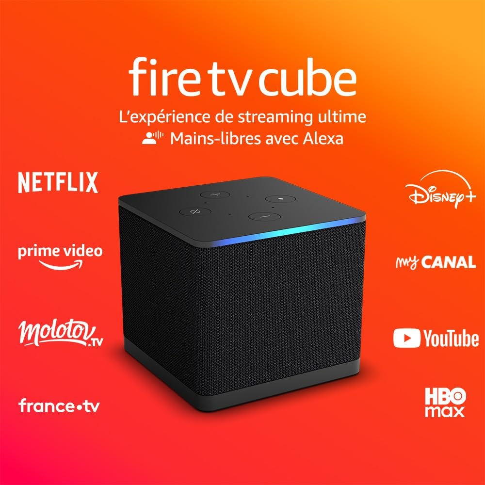 Amazon Fire TV Cube | Streaming Media Player | Hands-free with Alexa | Wi-Fi 6E