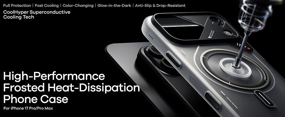 Thumbnail: Aulumu A17 iPhone 17 Pro Max case feature graphic showing a frosted heat-dissipation case