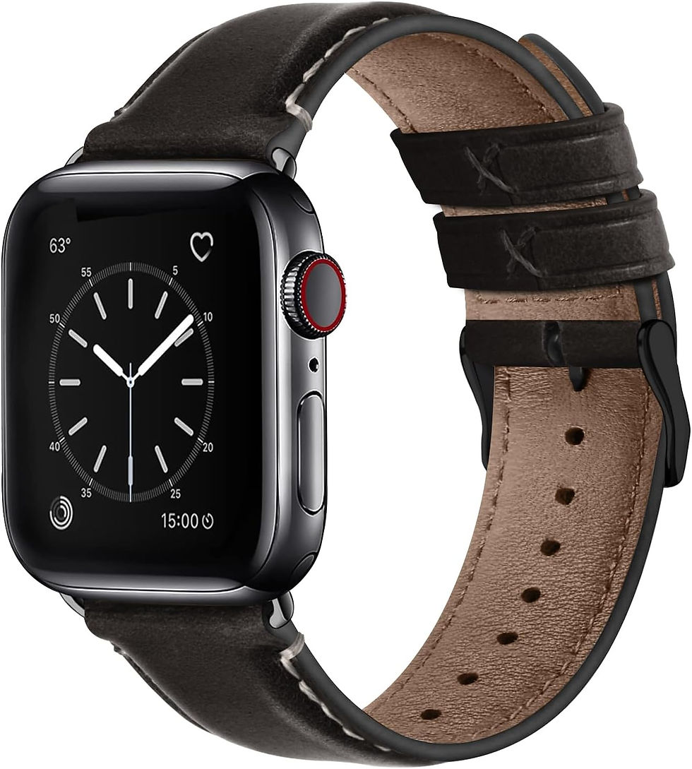 Miniature : Fullmosa Bracelet en cuir Compatible avec Apple Watch 42mm 44mm 45mm 49mm, Brac