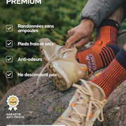 Chaussettes de randonnée DANISH ENDURANCE Anti-ampoules, respirantes, ne glissent pas. Confort premium, made in Europe