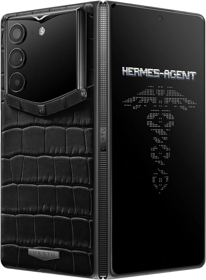 VERTU ALPHAFOLD foldable phone in Iron Black