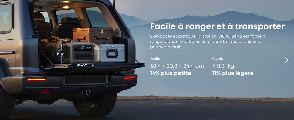 Miniature : Anker SOLIX C1000 Gen 2 + Panneau Solaire 100W - Station Electrique 1024Wh 2000W