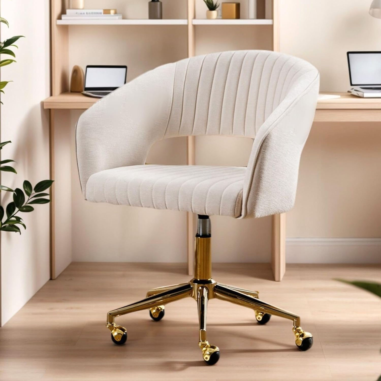 Chaise Ergonomique Dossier Ouvert chairus Velours Noir Pivotante