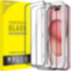 JETech Verre Trempé Intégral pour iPhone 15 (Lot de 3) : protection écran av