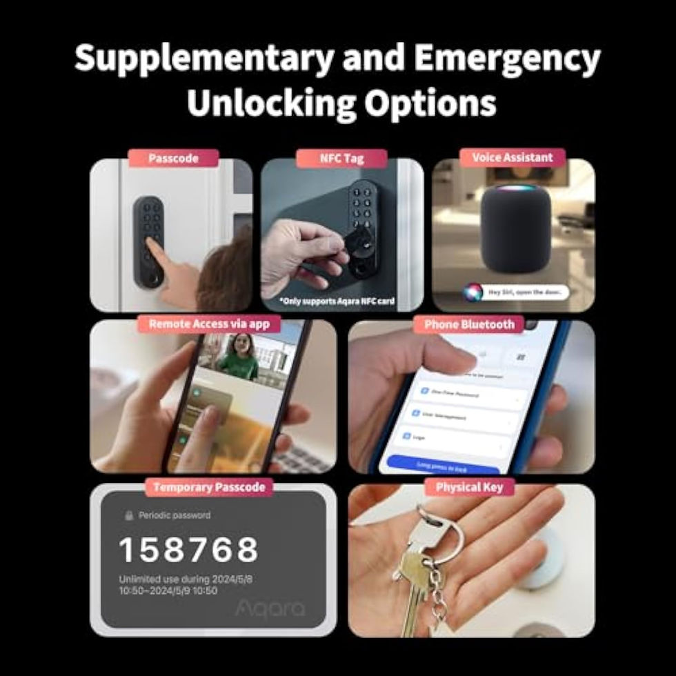 Miniature : Aqara Serrure Connectée U200 avec Clavier à Empreinte Digitale, Noir