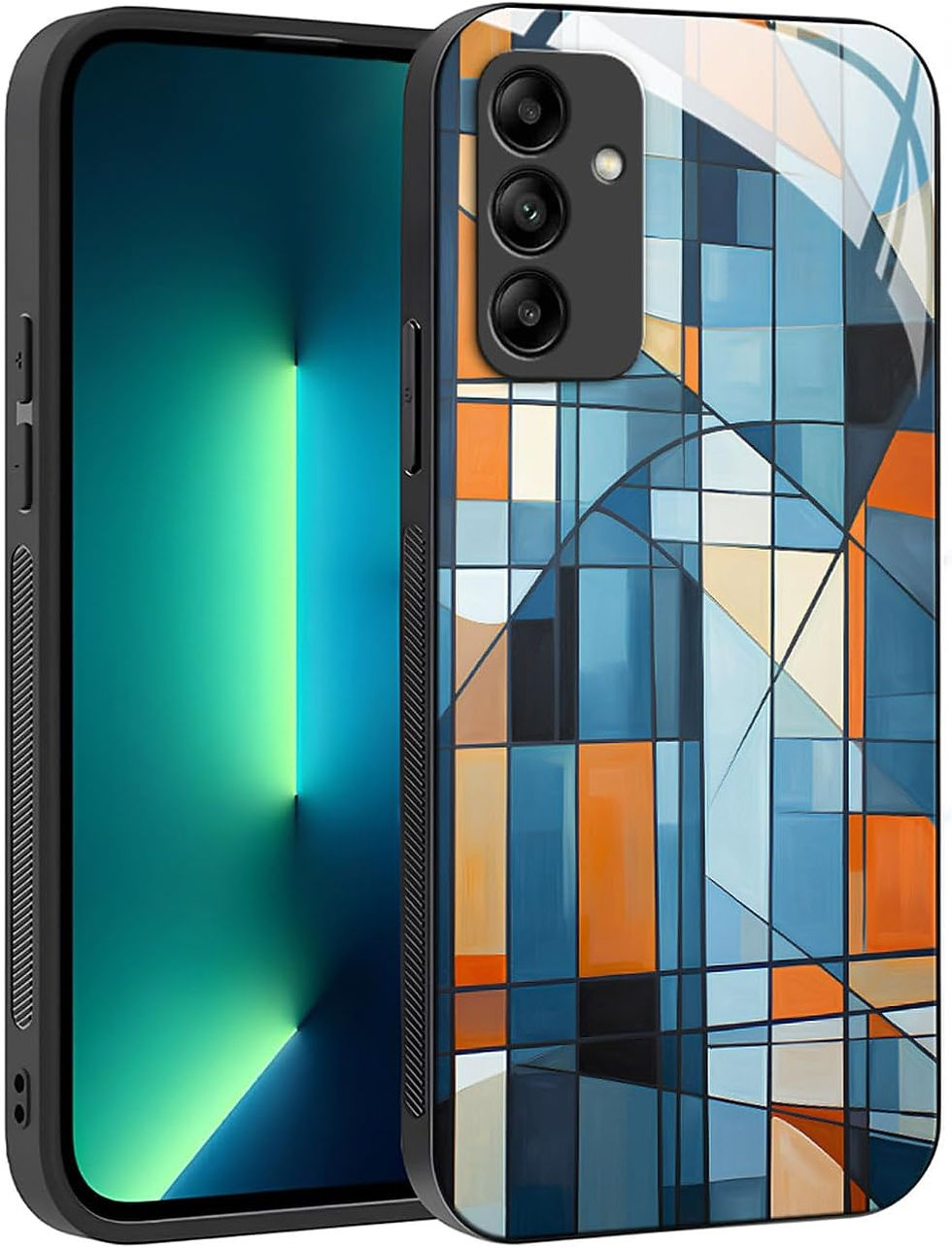 Miniature : YUXING Coque pour Samsung Galaxy S24 5G - Motif Abstrait Artistique Géométriq