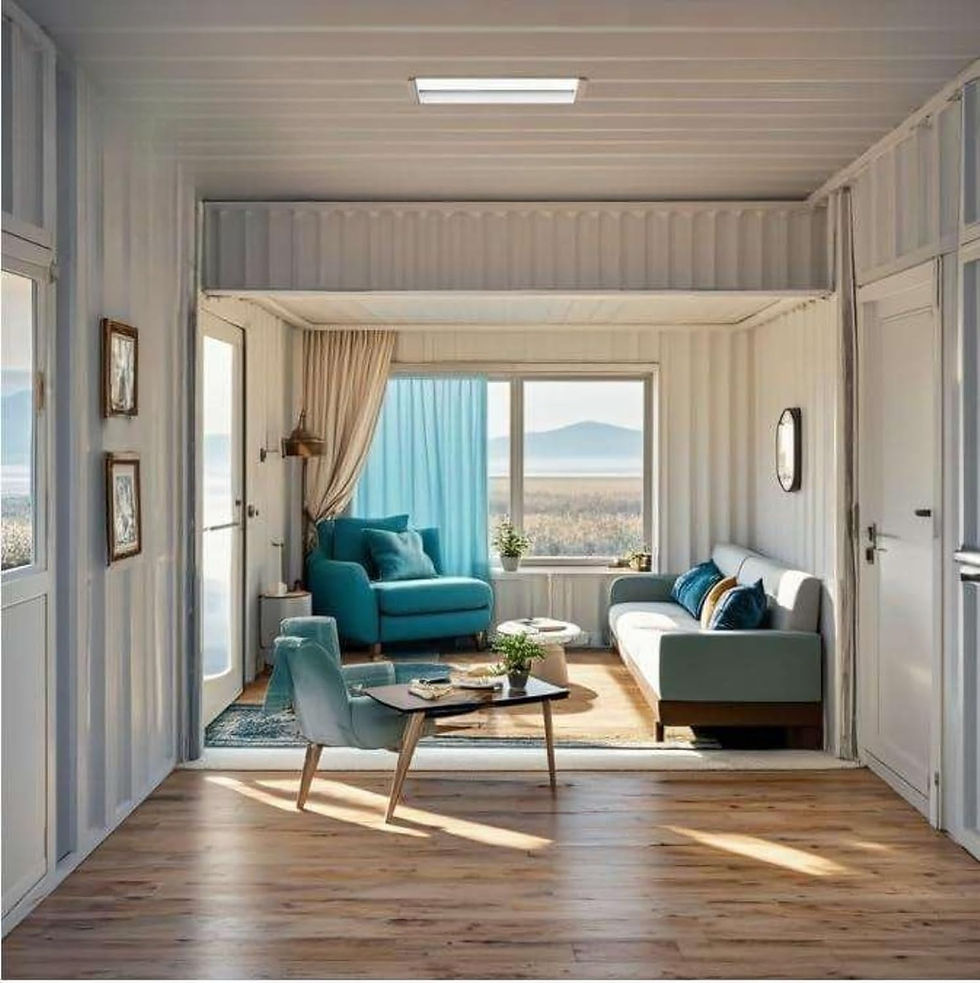 Intérieur moderne d’une maison modulaire préfabriquée