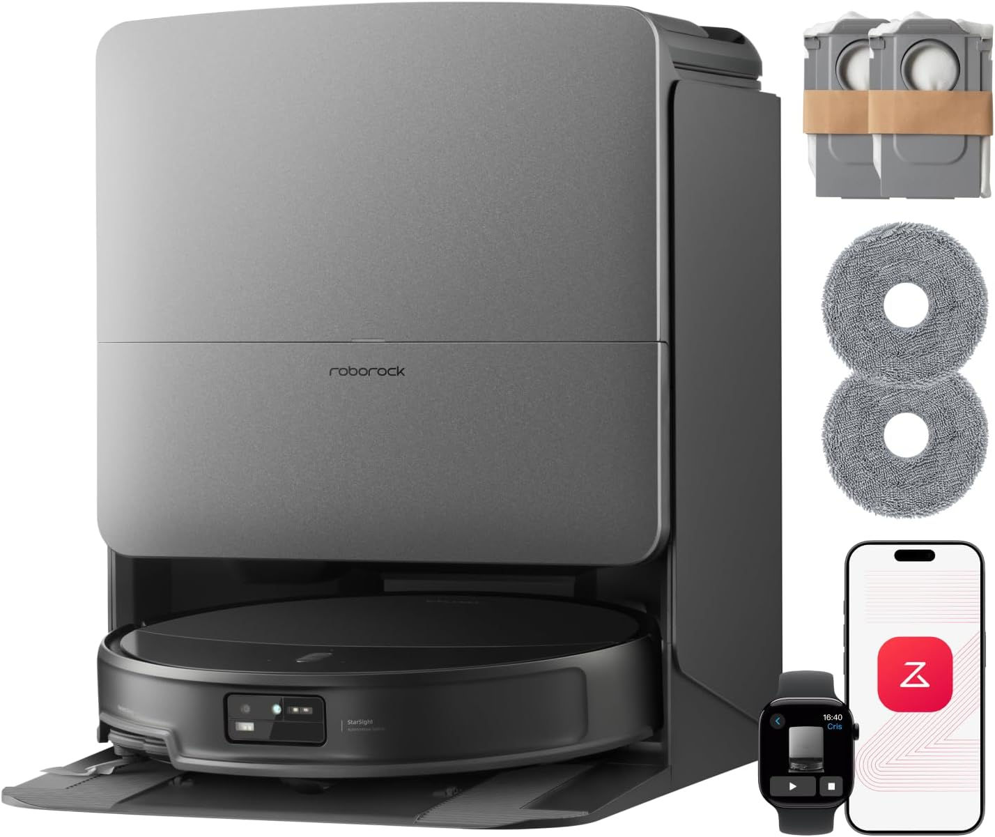 roborock Saros 20 – Robot Aspirateur Laveur 36 000 Pa AdaptiLift 3.0