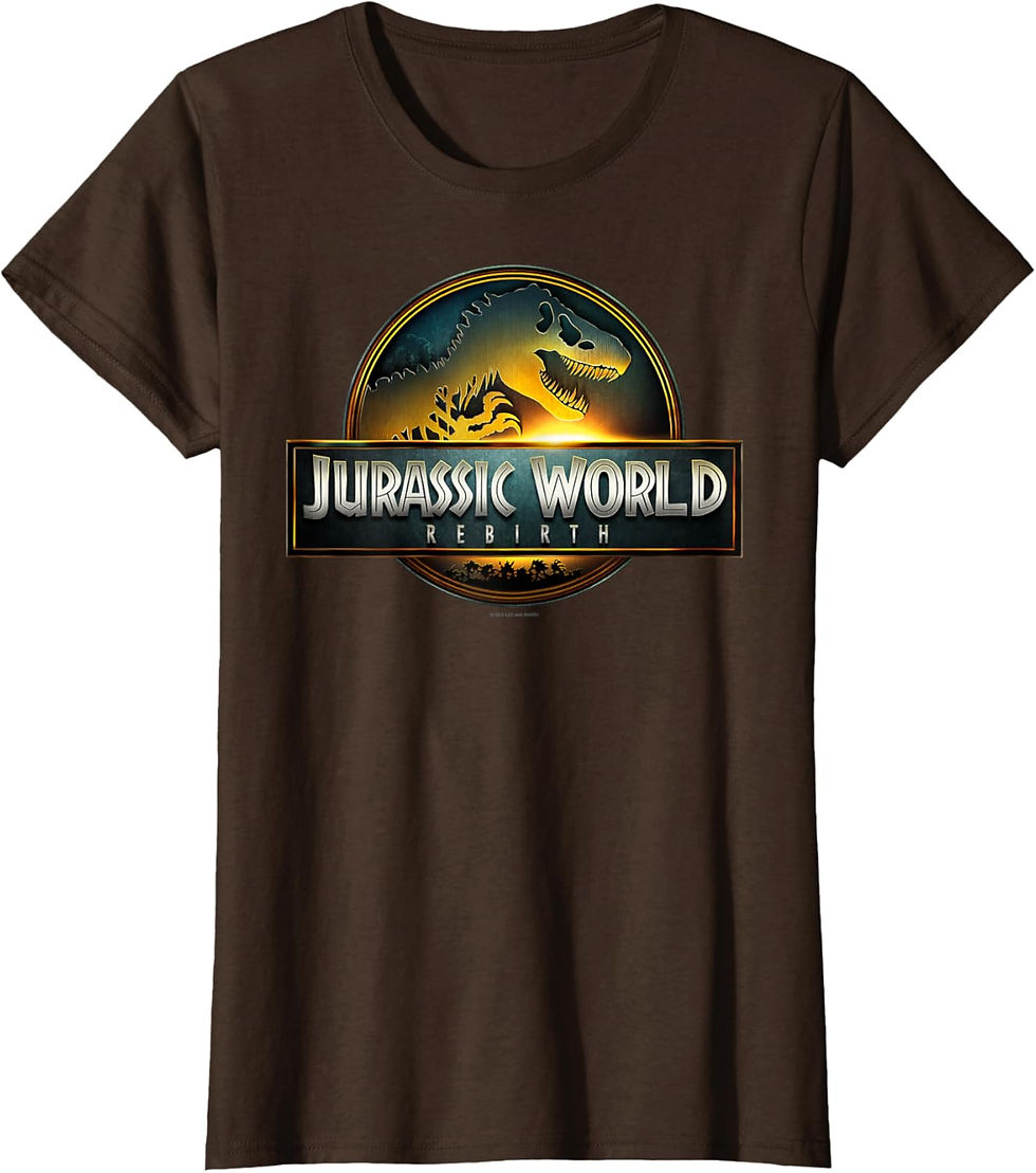 Miniature : T-shirt marron Jurassic World Rebirth logo officiel