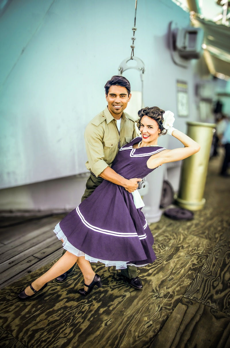 Classic USO military themed costumed performers for events