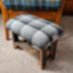 Handcrafted Harris Tweed A0235 footstool made from reclaimed whisky staves