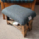 Handcrafted Harris Tweed 345 footstool made from reclaimed whisky staves
