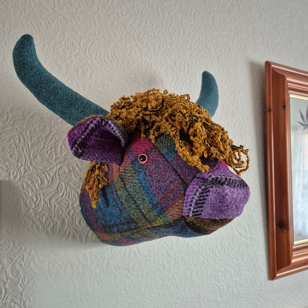 Harris Tweed® Highland Cow Head - Aonghas