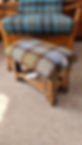 Whisky stave & Harris Tweed Macleod A017 footstool
