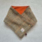 Harris Tweed® HB133 neck warmer with anti-pilling fleece lining and snap fastener, handmade in Scotland