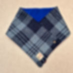 Harris Tweed® Blue neck warmer with fleece lining, handmade for warmth and Scottish style