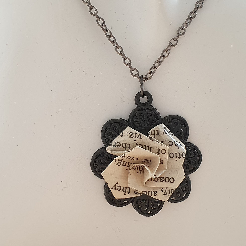 Thumbnail: Rose pendant for herb lover or gardener