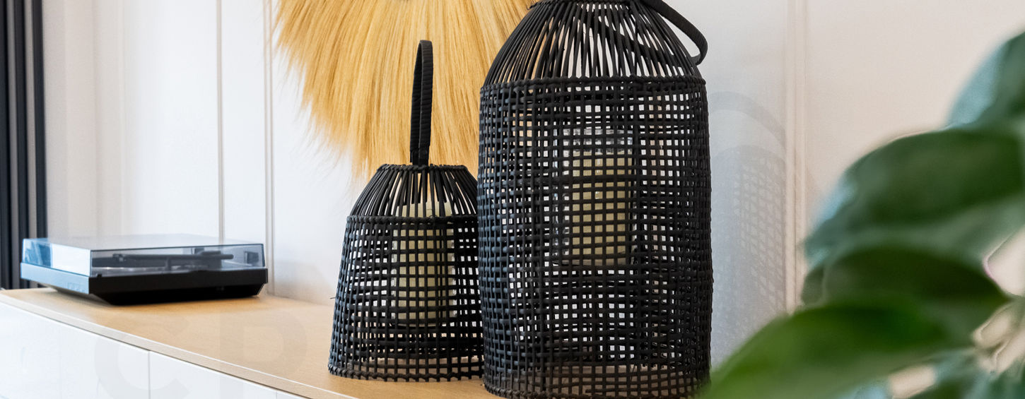 Hallway furniture and decor detail inside Walthamstow refurbished home