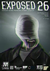 EXPOSED 26 Poster, screaming person head wrapped in bandages 