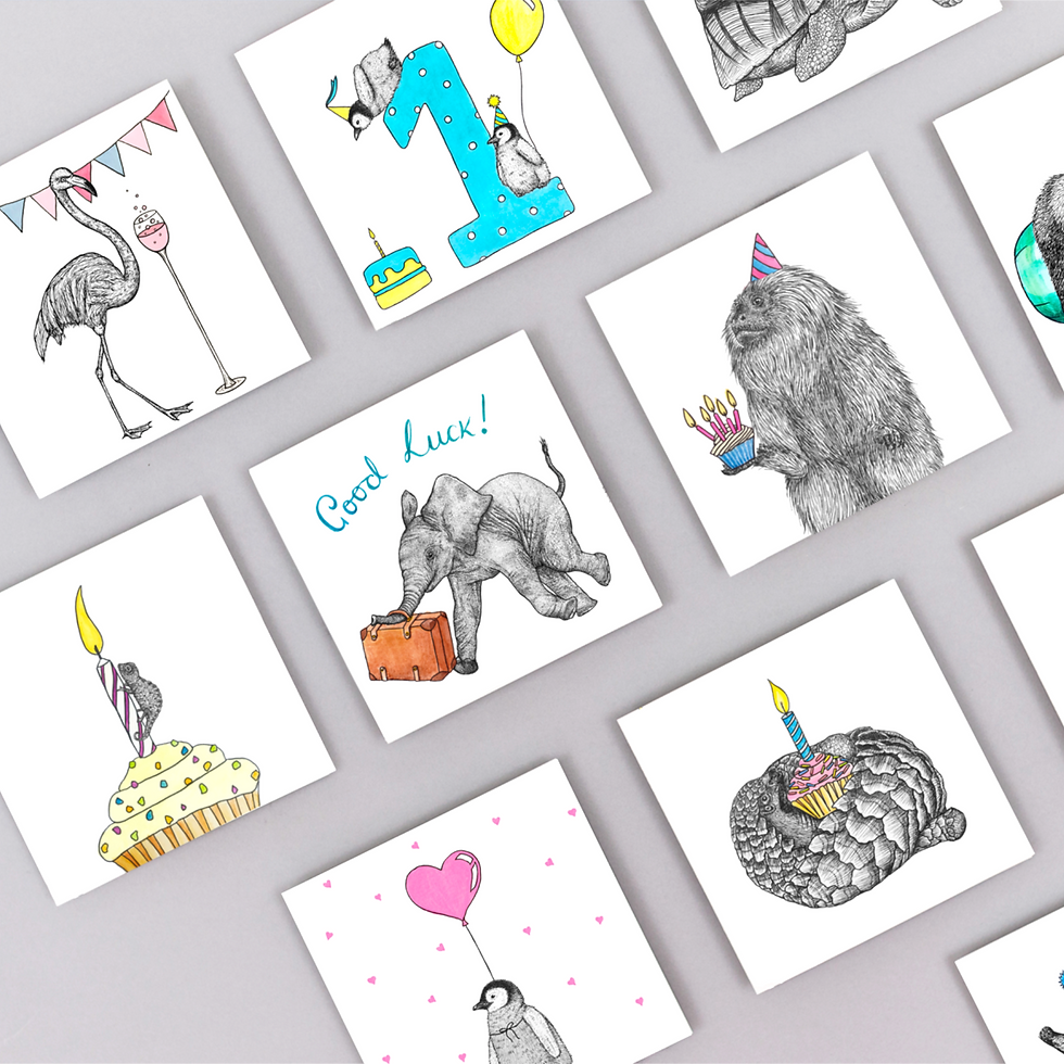 Thumbnail: Flamingo celebration card