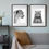 Thumbnail: Snow Leopard Art Print - White