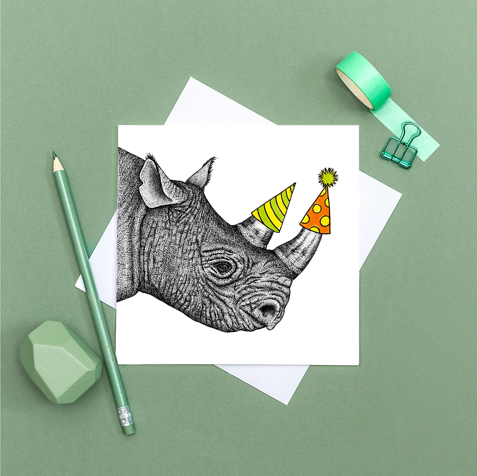 Thumbnail: Rhino Birthday card