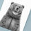 Thumbnail: Brown Bear Art Print - White