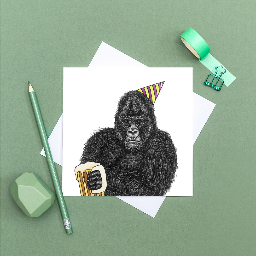 Thumbnail: Grumpy gorilla card
