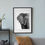 Thumbnail: African Elephant Art Print - White