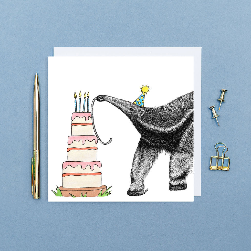 Anteater birthday card