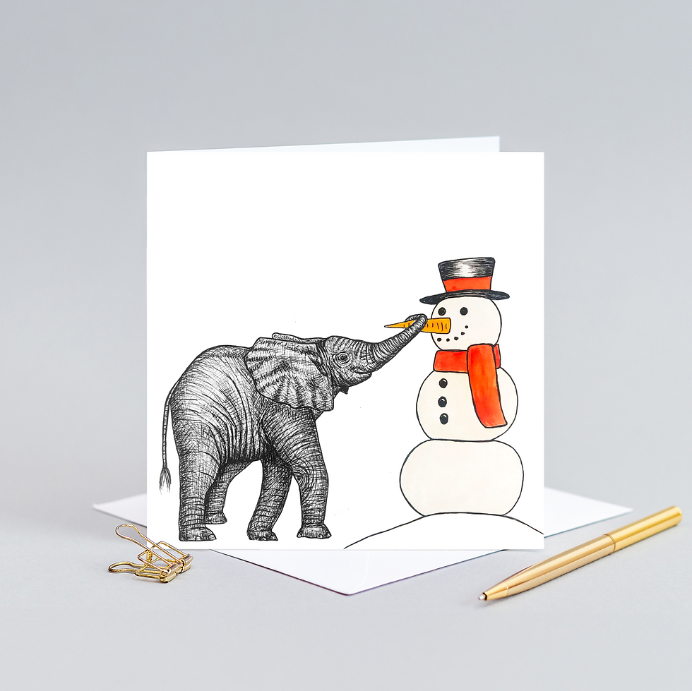 Thumbnail: Elephant Christmas card
