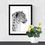 Thumbnail: Snow Leopard Art Print - White