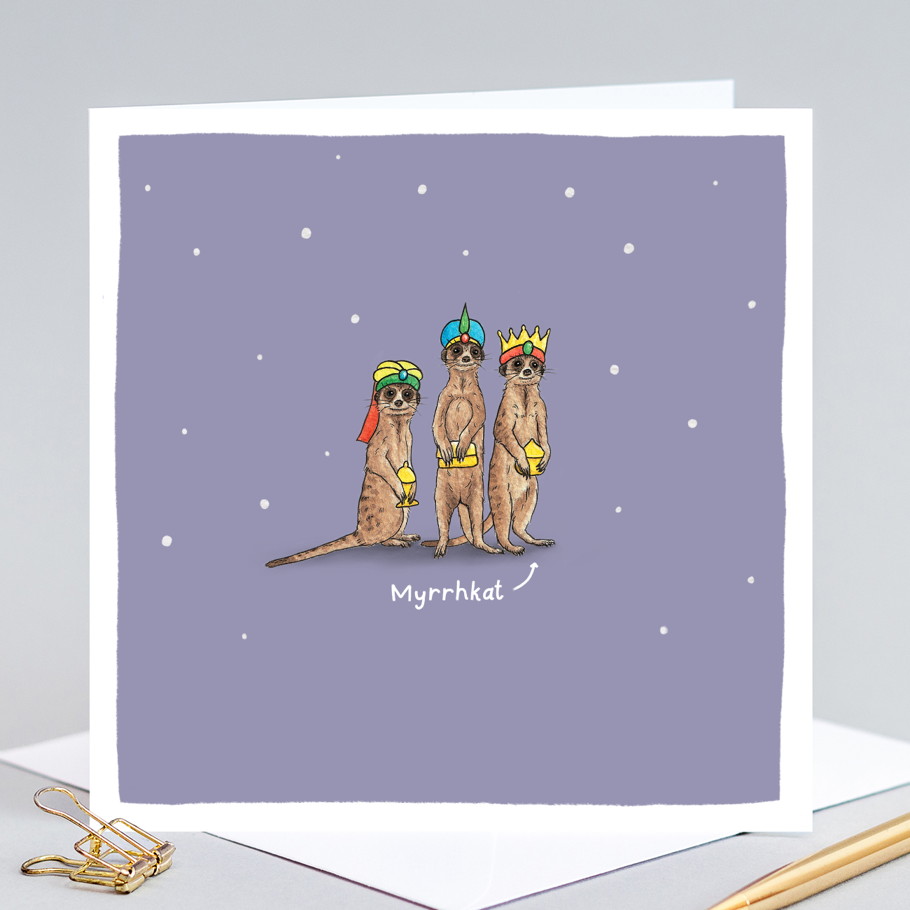 Myrrhkat Christmas Pun Card