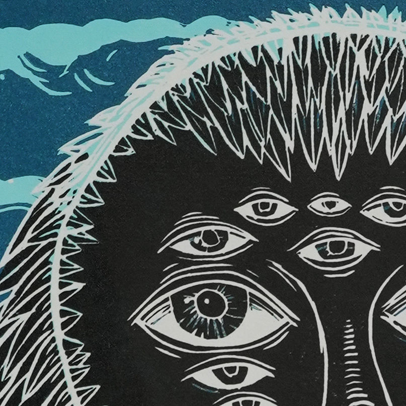 Thumbnail: 'Night Owl' (Artist proof no. 2) Hand-printed Lino Cut