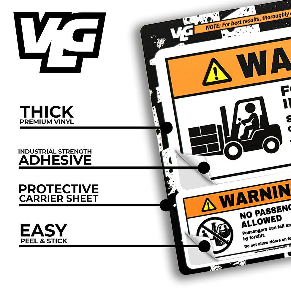 Thumbnail: Forklift Safety Labels Kit - 6 Piece Set