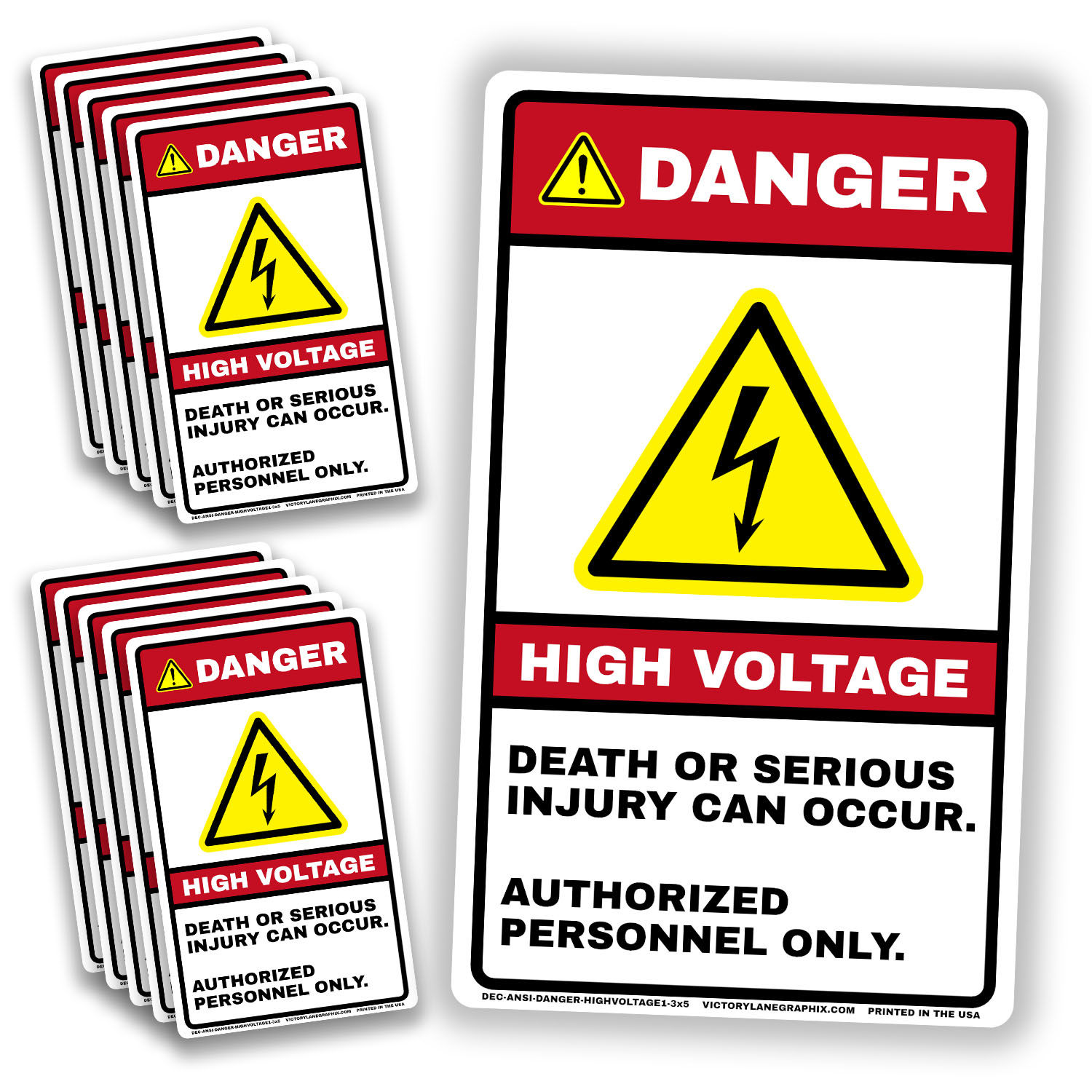 high voltage ansi safety labels