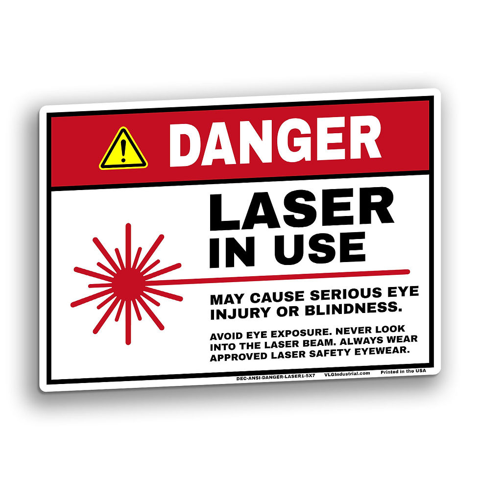ANSI STYLE DANGER LABEL LASER IN USE SAFETY